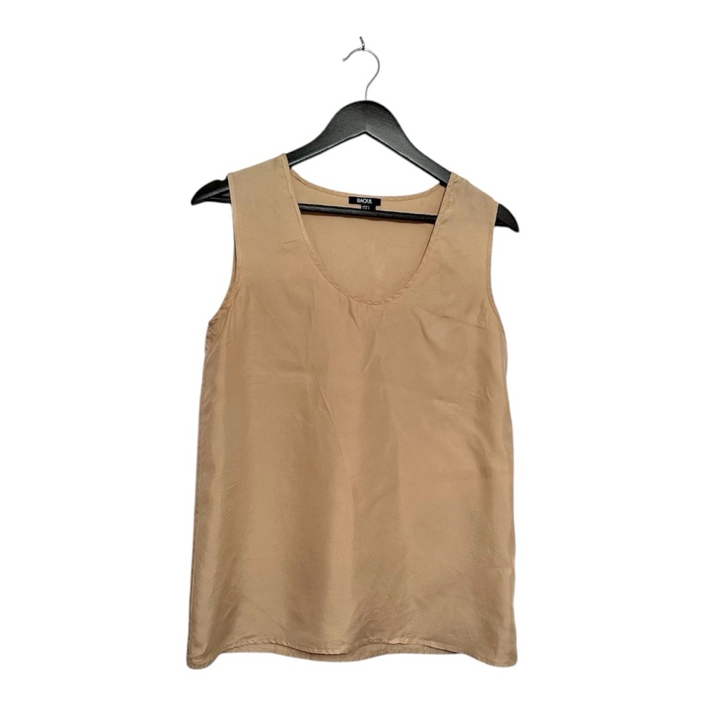 Raoul 100% Silk Neutral Nude Sleeveless Tank Top US 4 Minimalist Quiet Luxury